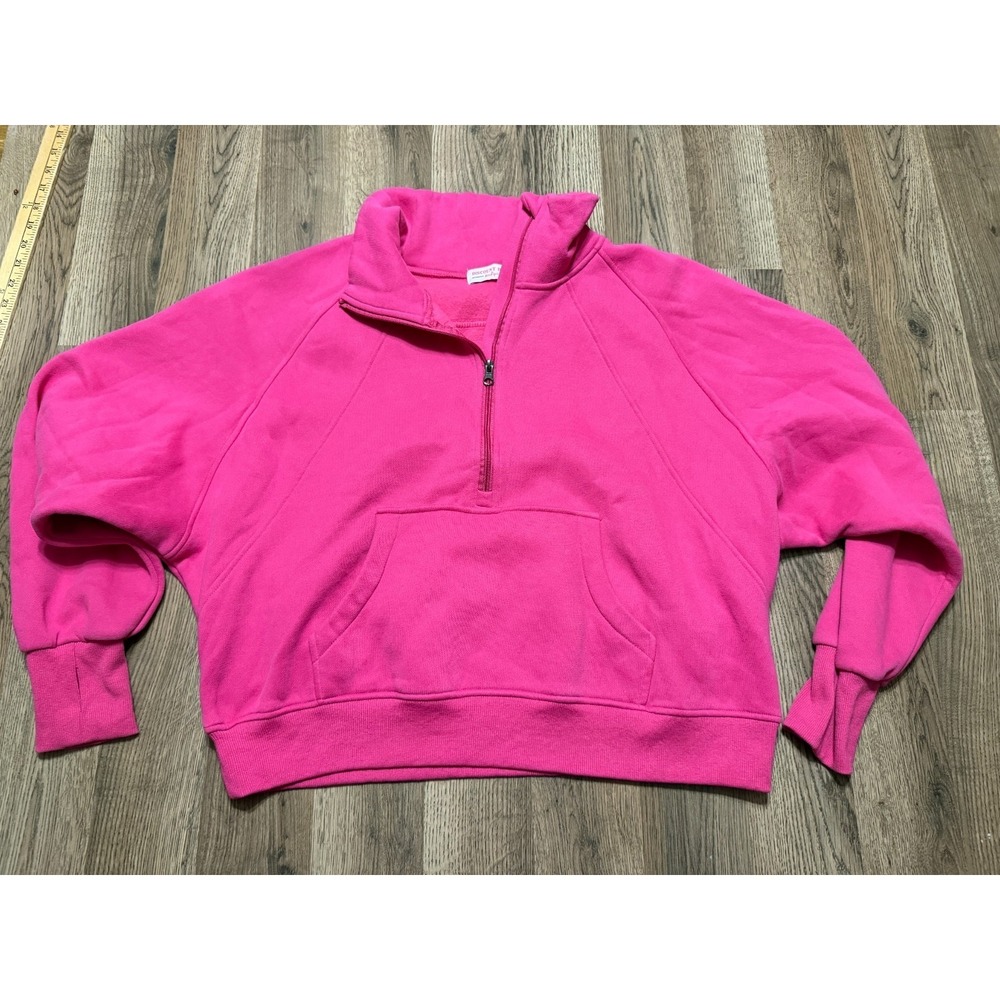 Discount Divas Sweater, Women's Size 1XL, Pink, Half Zip, Pullover